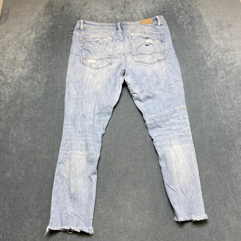 BKE Payton Skinny Jeans Mens 31x29.5 Blue Distressed Frayed Hem Universal Fit